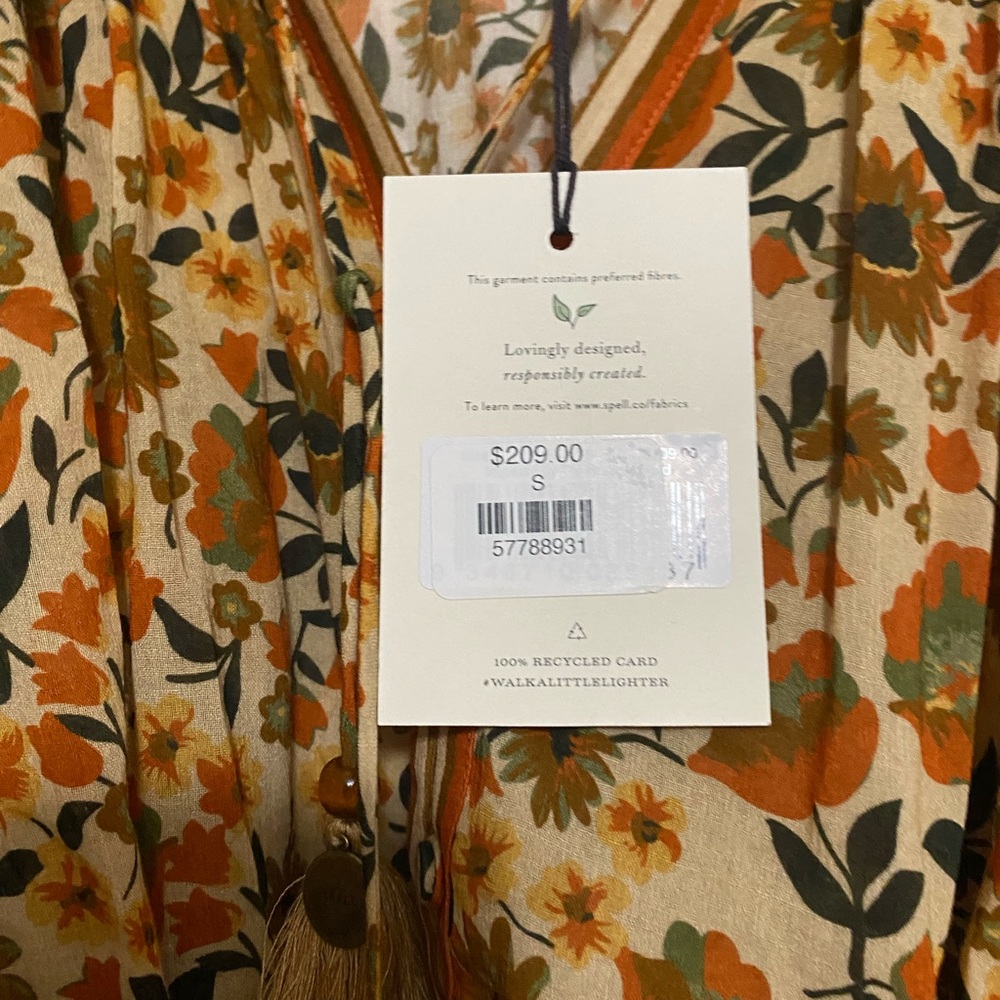 Spell IMPALA LILY TIE BLOUSE in Gold - Picture 7 of 7